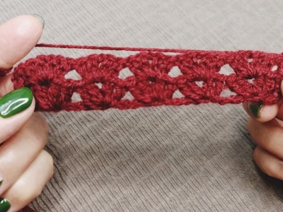 How to crochet a lace stitch? | Super Easy crochet knitting lace headband tutorial