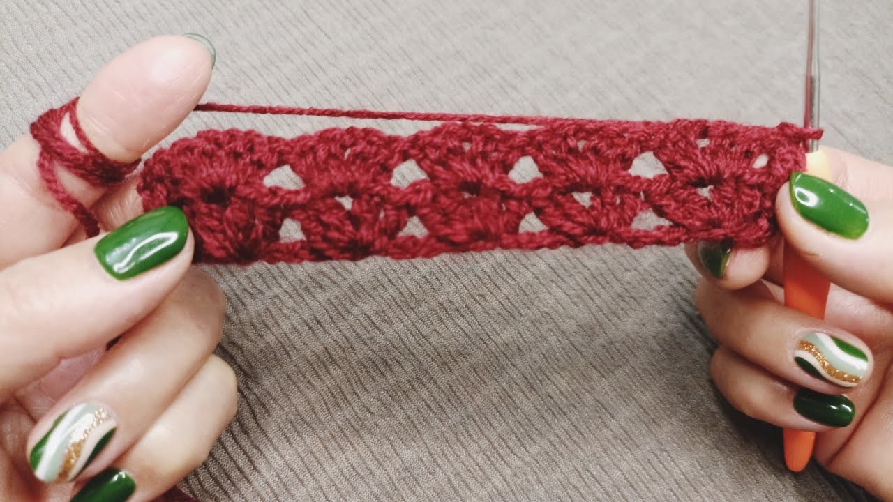 How to crochet a lace stitch? | Super Easy crochet knitting lace headband tutorial