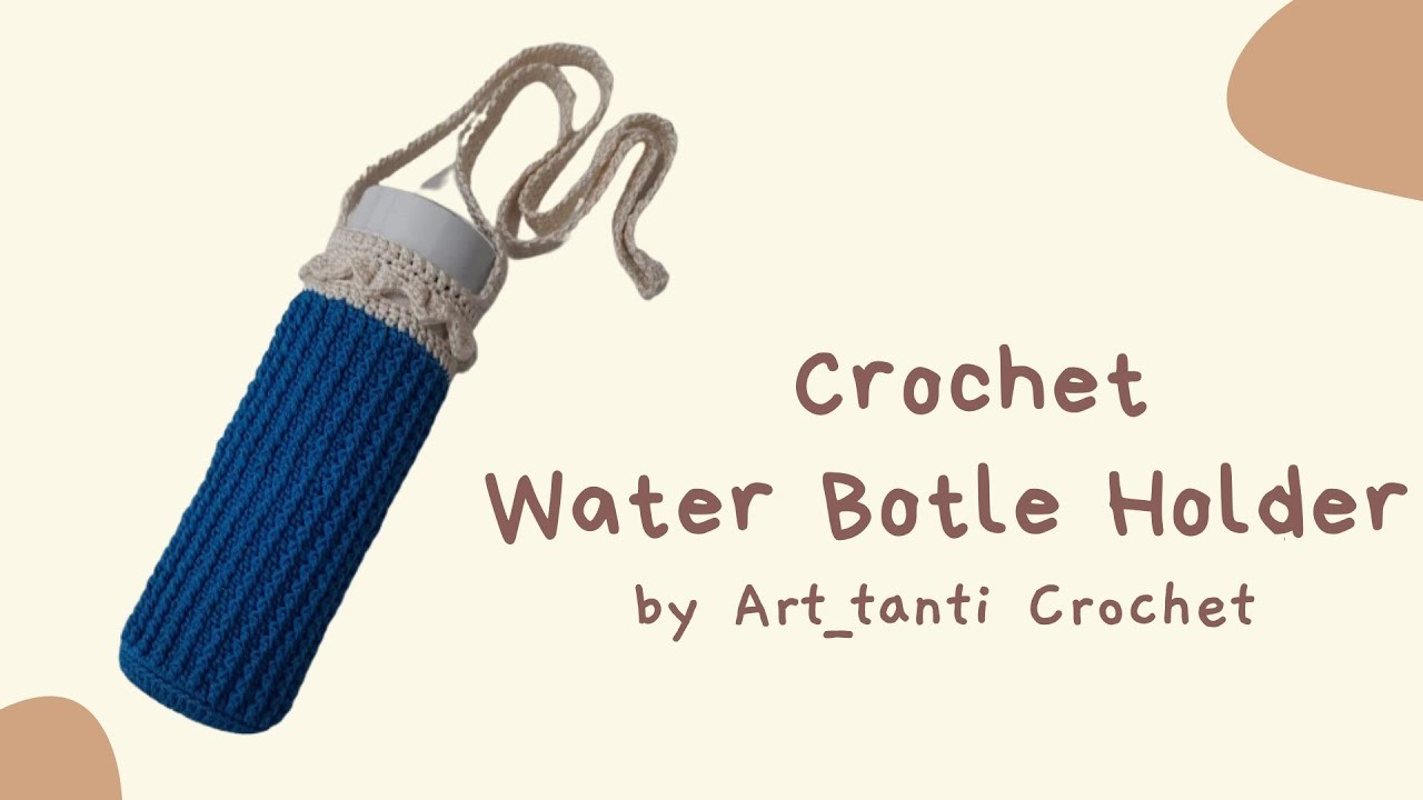 How To Crochet a Water Bottle Holder| Tutorial Water Bottle Cover| Crochet the Crocodile Stitch ||