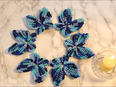 How to Crochet   Butterfly Applique? Tunisian Butterfly Applique