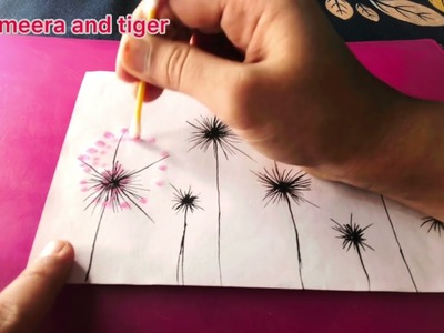 How to draw Dandelion flower || Learn how to use diy while making dandelion flower