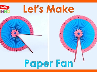 How to Make a Cute Paper Pop-Up Fan - Easy Kids Origami Craft | by Arts and Crafts Kingdom