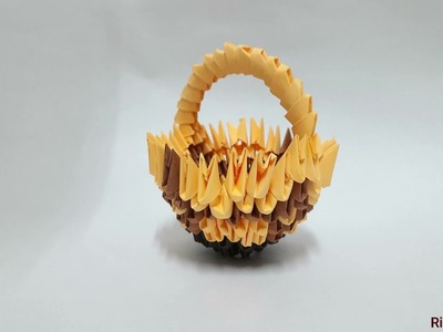 How to make a paper basket | 3D Origami Basket