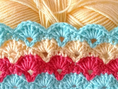 How to make a super easy beginner crochet baby blanket pattern- Shell Stitch Crochet Pattern 2023