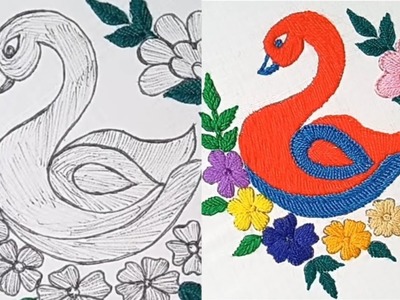 How to make baby cartoon|How to make beautiful duck|???????????? Latest hand embroidery cartoon bird|