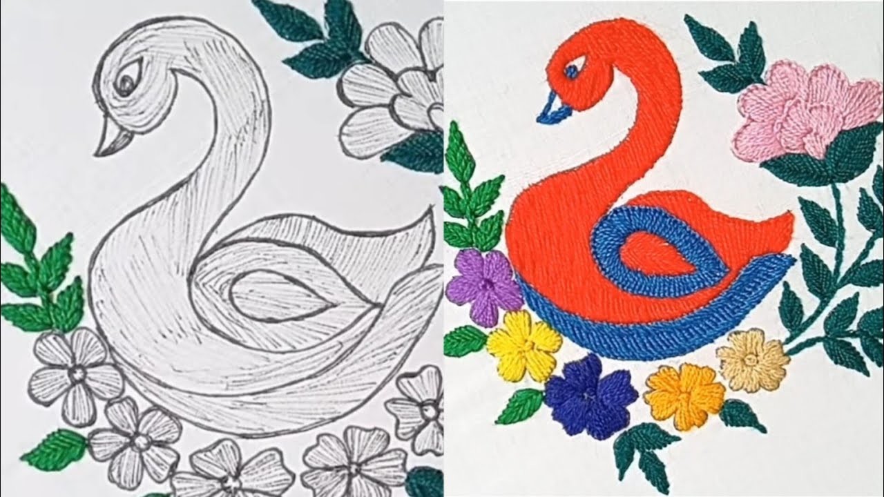 How to make baby cartoon|How to make beautiful duck|???????????? Latest hand embroidery cartoon bird|