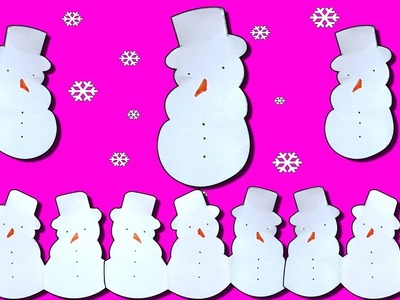 How to Make DIY Paper Christmas Snowman - Christmas Videos -Art And Craft