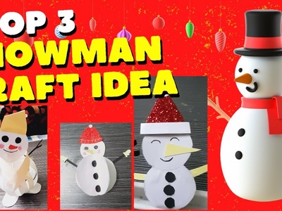 How to make Easy Snowman || Christmas Snowman craft from waistmaterial |DIY Snowman || Snowman craft