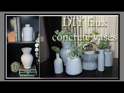 How to make faux concrete vases