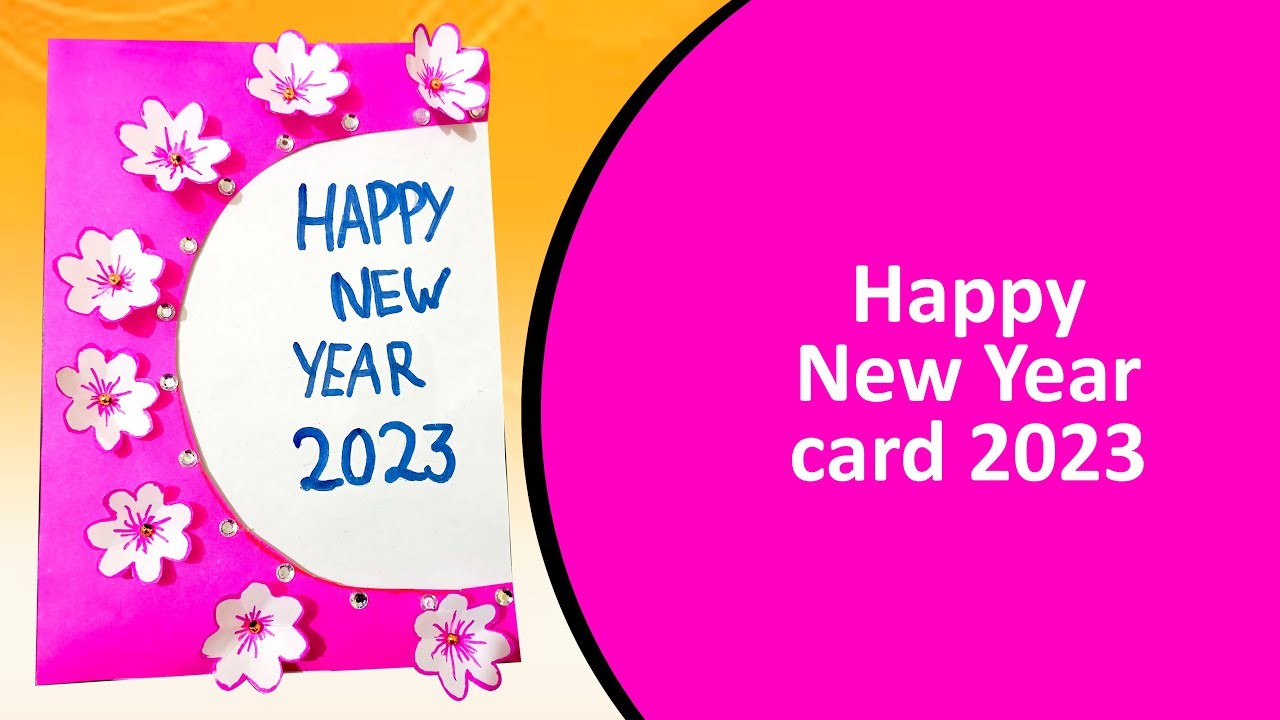 How to make new year greeting card Happy New Year card 2023 birthday card making ideas DIYeasy card