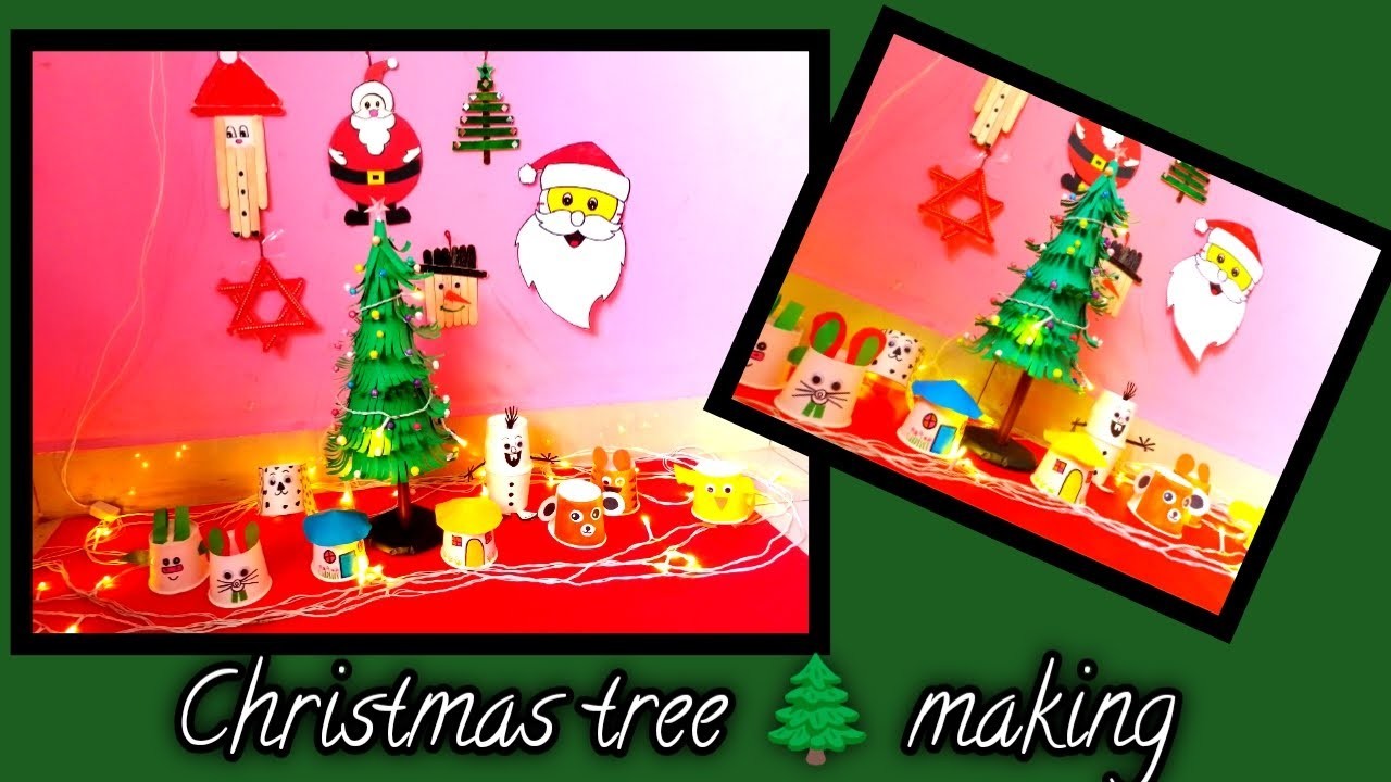 How to make Paper Christmas tree ????||Christmas ornament for paper Christmas tree simple DIY||kids DIY
