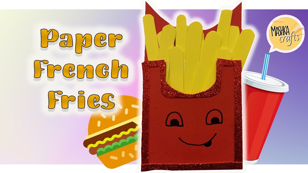 How To Make Paper French Fries  - KIDS craft - Craft Ideas