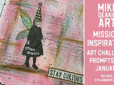 January's Mission: Inspiration Art Challenge Prompts and Journal Page
