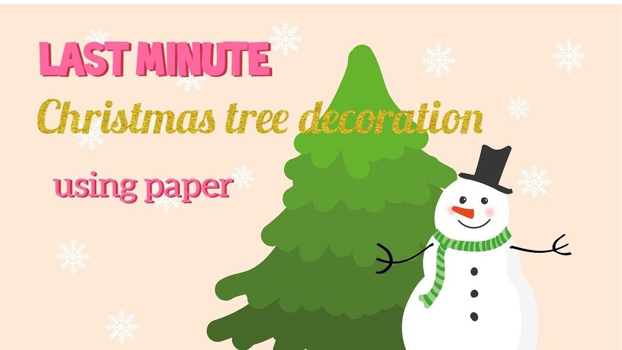 Last minute christmas tree decoration ideas using paper.Paper Christmas crafts.Christmas tree decor