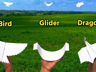 Must try paper plane | Bird plane , paper glider , dragon ???? plane , notebook paper plane , 3 flying