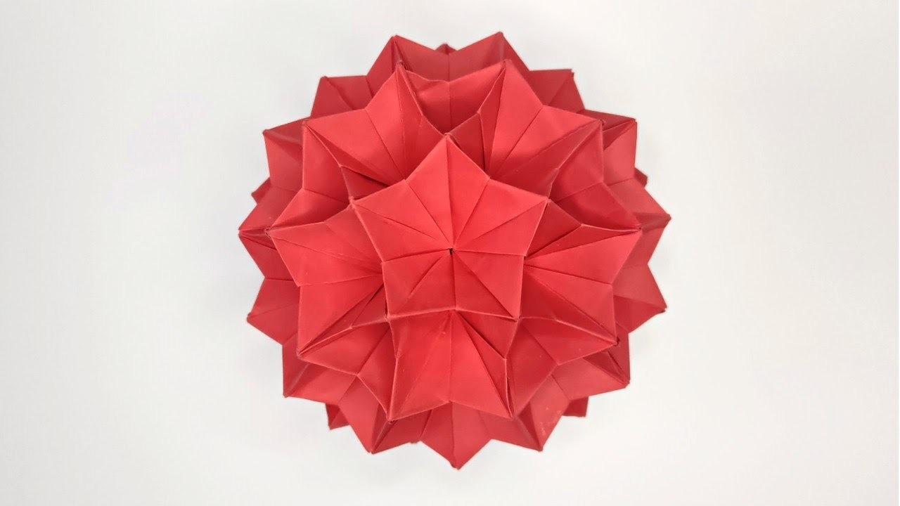 Origami BELLFLOWER kusudama by Tomoko Fuse ( 60 modules )