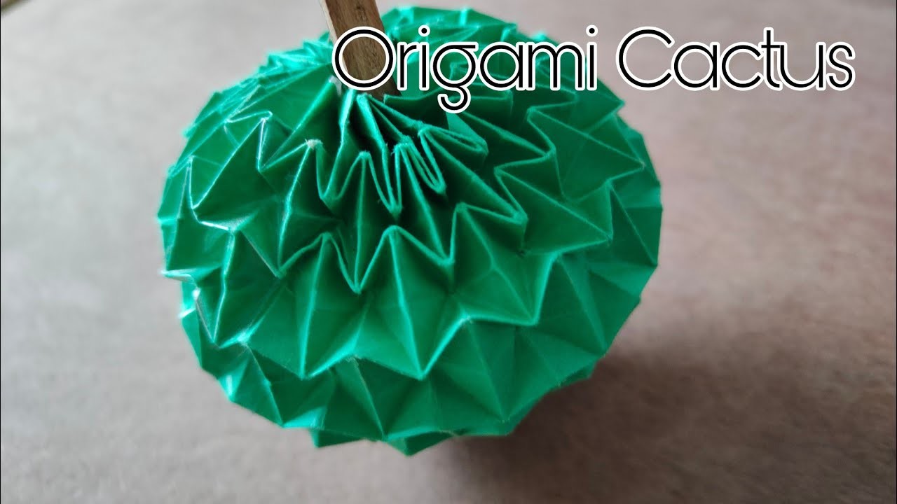 Origami Cactus from Single piece paper।Magic ball