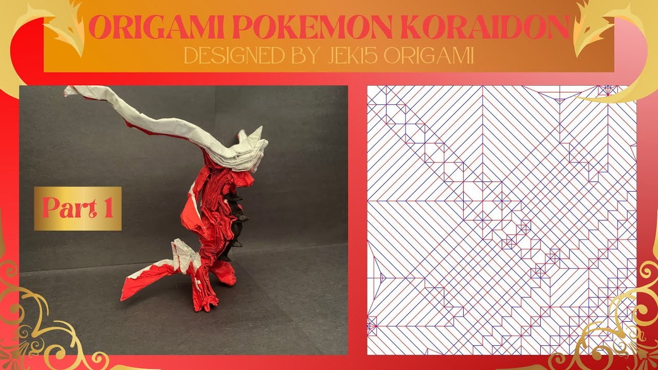 Origami Pokemon Koraidon Tutorial part 1