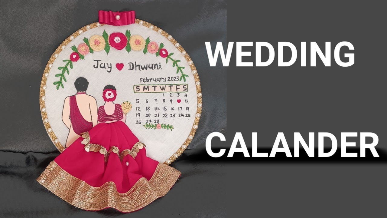 Step by step wedding CALANNDER. wedding calander tutorial in HINDI