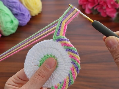 Super easy, very useful crochet beautiful motif crochet coaster ✔ supla bardak altlığı yapımı.