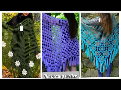Top Class Unique Crochet Poncho y Showal Designs Idea Patrón de ganchillo2023