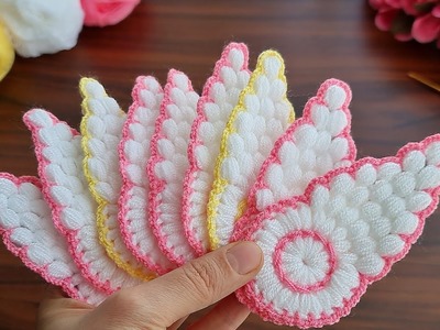 Wow!! How to make an eye-catching, very stylish, very beautiful crochet knit?table mat ???? bath fiber.