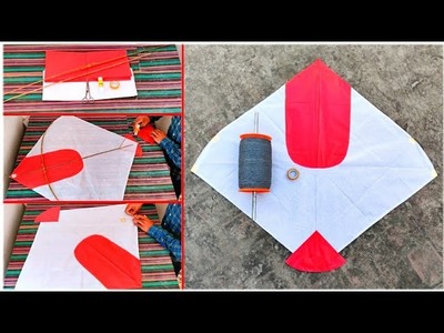 1.5 Tawa Design Of Lucknow Katt Homemade ???? Making | Kite Making video | Patang Lover