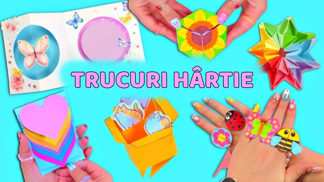 10 DIY - IDEI MAGICE SIMPLE DE MEȘTEȘUGURI DIN HÂRTIE