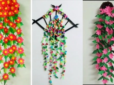 3 Diy paper flower wall hanging decoration ideas