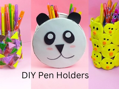 3 DIY Pen Holder Ideas | Easy Desk Organizer | Pen Holder With Waste Things | How To Make Pen Holder