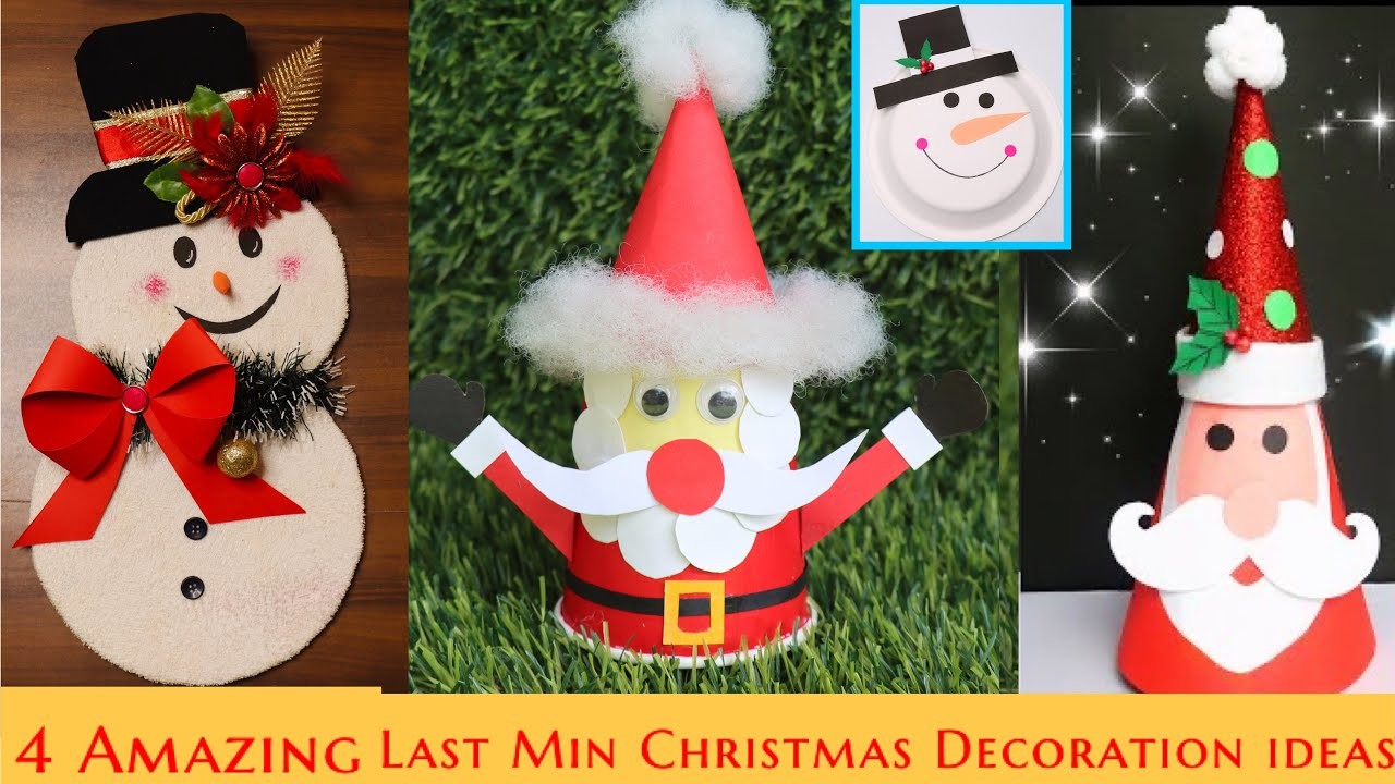 4 Amazing Christmas Decoration Ideas| Christmas Crafts| Christmas Home Decorations