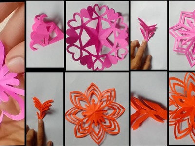 5 Paper cutting design art ||paper cutting ideas||fun craft to make out||how to make paper snowflake