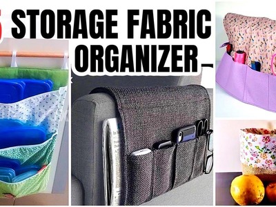 5 STORAGE FABRIC ORGANIZER IDEAS | SEWING PROJECTS