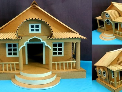 Amazing Cardboard House Crafts | Easy Hand Made Organizer House | Simple Cardboard House  Desing