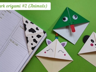 Bookmark Origami #2 Animals. How to Make Animal Bookmarks