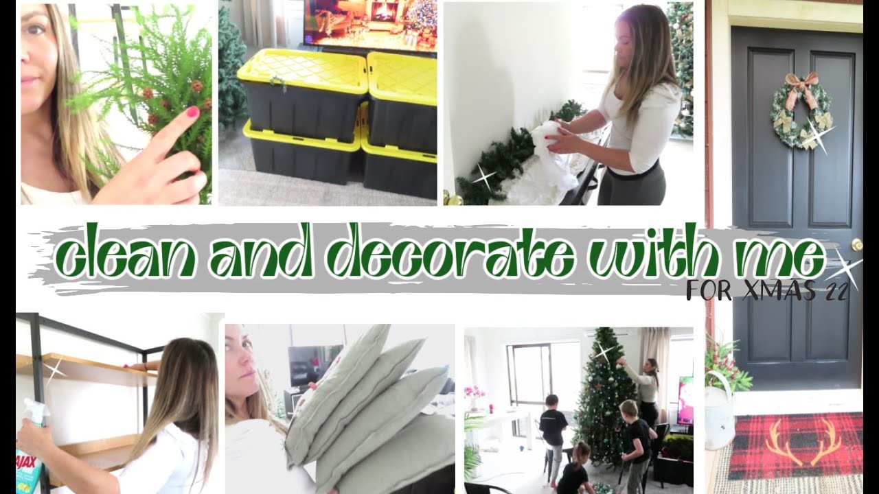 CLEAN AND DECORATE WITH ME | SPEED CLEANING | CLEANING MOTIVATION | DECORATING FOR CHRISTMAS 2022