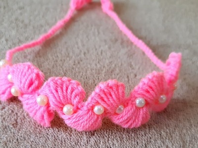 Crochet hair band design,  headband design, Woolen hair band, Crosia design headband