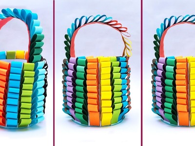 DIY Basket- Easy and Beautiful Paper Craft | Easy Way To Make Paper Basket