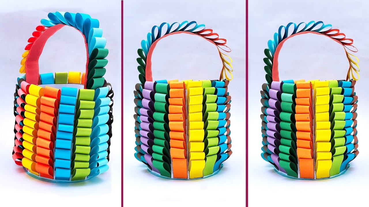 DIY Basket- Easy and Beautiful Paper Craft | Easy Way To Make Paper Basket