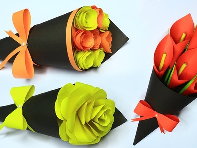 DIY- Beautiful Handmade Paper Flower BOUQUET | Birthday Gift ideas