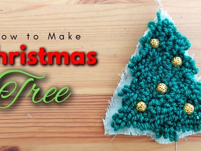DIY Christmas Tree Ornament | Punch Needle Technique | Christmas Decoration #vlogmas Day 20