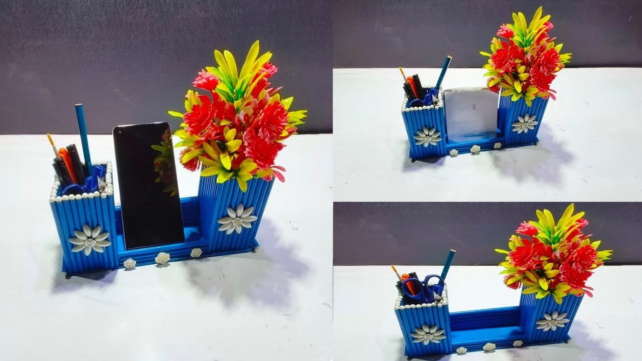 Diy-desktop organizer.pen holder. mobile holder.flower pot paper craft.y craft