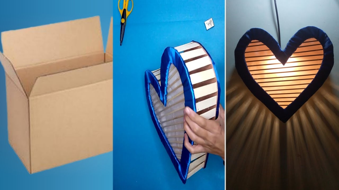 DIY Heart Shape Hand Made Lamp | which adds to the decoration of the house very beautiful.