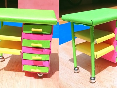 DIY Mini Study Table with Matchbox, How to Make Miniature Study Table, Best Homemade Study Table