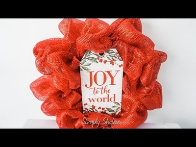 DIY: Poofy Christmas Deco Mesh Wreath || Quick and Easy