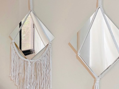 DIY Simple and Easy Macrame Mirror Holder TUTORIAL | Mirror Wall Hanging