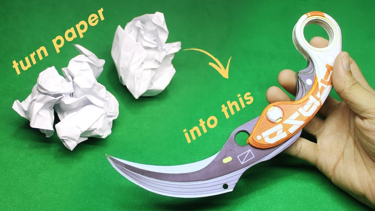 EASY PAPER DIY | Making my Paper Valorant Velocity Karambit in Real Life - 3D Version
