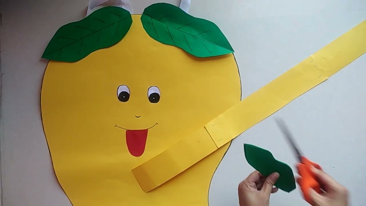 Fancy dress competition #diy mango paper craft #How to make paper mango for fancy dress competition