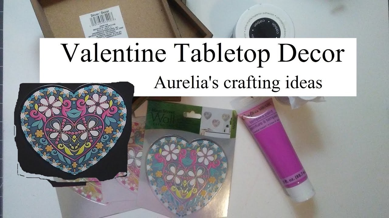 Heart Tabletop Decor | Valentine DIY Ideas | Dollar Tree DIY