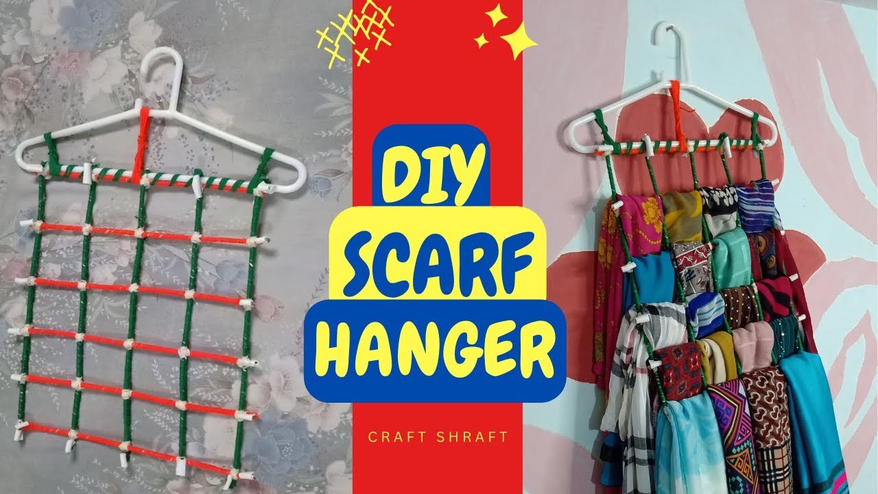 How to DIY Scarf Hanger | Hijab Organizer | Closet Organization Idea #CraftShraft #ScarfOrganizer